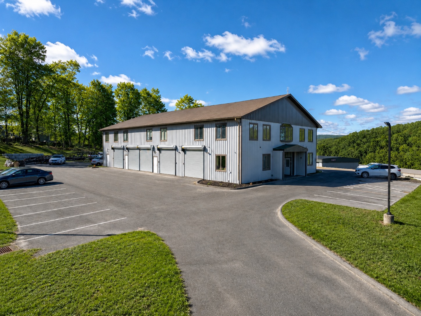 A Patriot Holdings small-industrial and self-storage property overlooking a wooded ridge